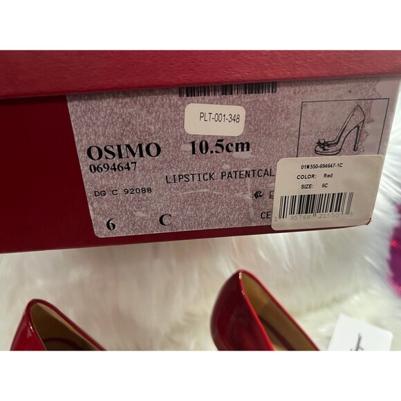 Salvatore Ferragamo Osimo Vara red patent leather with bow and gold hardware. 6C - Picture 6 of 8